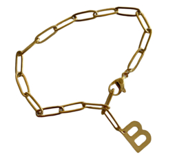 Bybjor Letter Golden Chain Bracelet