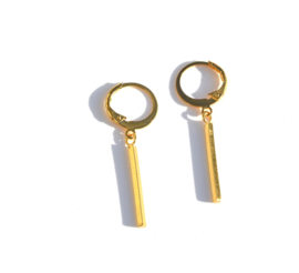 Golden Bar Long Earrings