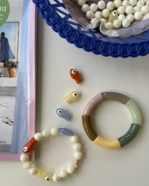Bybjor "Fisk & Skal" Pastel Bracelet