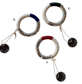 Bybjor Sølv & Hvid Rainbow Bracelet Collection