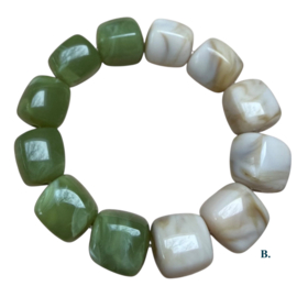 Bybjor Square Stone Chunky Bracelet