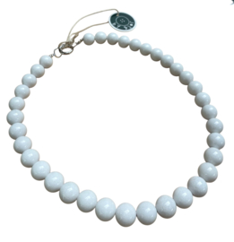 Bybjor Chunky Jade White Beads Necklace