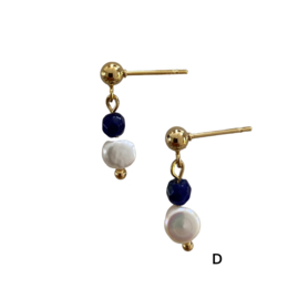 Pearl & Stone Golden Earstuds