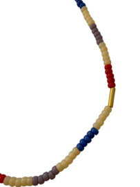 Bybjor Stripe & Ceramic Tube Necklace