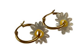 Bybjor Daisy Golden Hoop Earrings