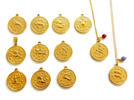 Zodiac Big Coin Charm