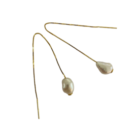 Bybjor Pearl Chain Threader Earrings