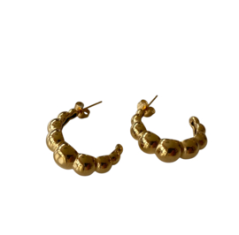 Bybjor Croissant Golden Hoop Earrings