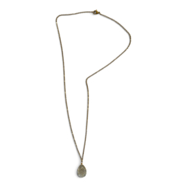 Bybjor Natural Flower Pendant Golden Necklace