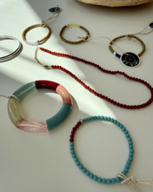Bybjor Olive & Color Beads Bracelet