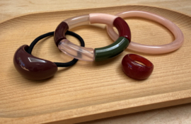 Bybjor Chunky Ring Burgundy