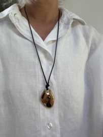 Bybjor Organic Shape Golden Charm Necklace