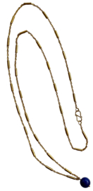 Colorful Tube & Gemstone Golden Necklace
