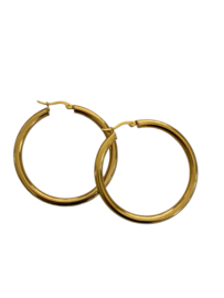 Bybjor Big Hoop Golden Earrings
