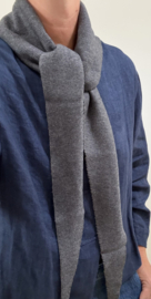 Bybjor Merino Wool Large Scarf "Mid Grey-Melange"