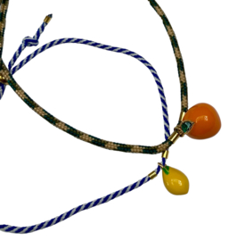 Bybjor Lemon & Orange Cord Bracelet