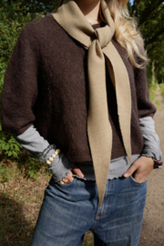 Bybjor Merino Wool Large Scarf "Khaki-Melange"