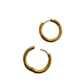 Golden Chunky Hoop Earrings