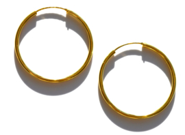 Sterling Golden Mini  Hoop Earrings
