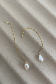 Bybjor Pearl Chain Threader Earrings