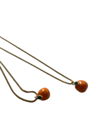 Bybjor Orange Golden Necklace