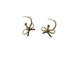 Bybjor Bow Twist Mini Hoop Earrings