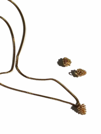 Bybjor Pine Cone Golden Necklace