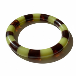 Bybjor Autumn Stripe Bangle Bracelet Lime-Brown