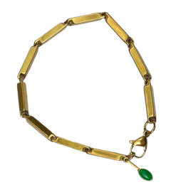 Bybjor Golden Bar & Enamel Bracelet