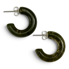 Bybjor Colorful "Resin" Hoop Earrings Set