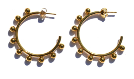 Kugler Round Golden Hoop Earrings