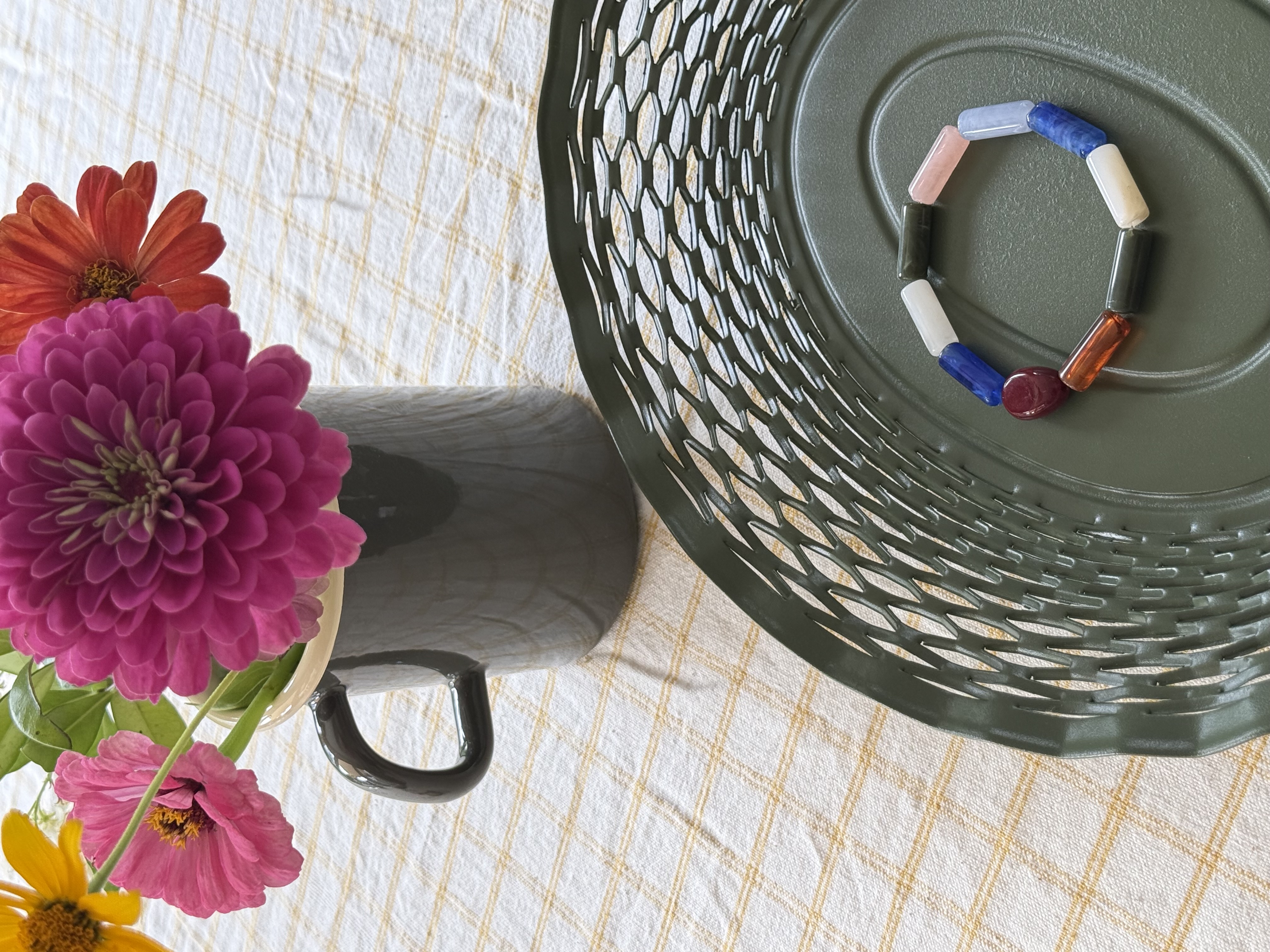 Bybjor Olive & Pebble Tube Bracelet
