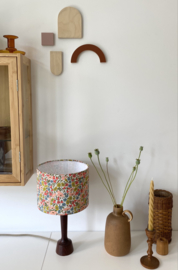 Liberty Colorful Flowers & Dark Wood Lamp