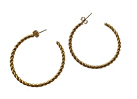 Twisted Hoop Golden Earrings