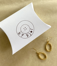 Bybjor Structure Golden Earrings