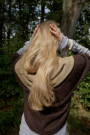 Bybjor Merino Wool Large Scarf "Khaki-Melange"