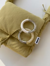 Bybjor Sølv & Hvid Rainbow Bracelet Collection