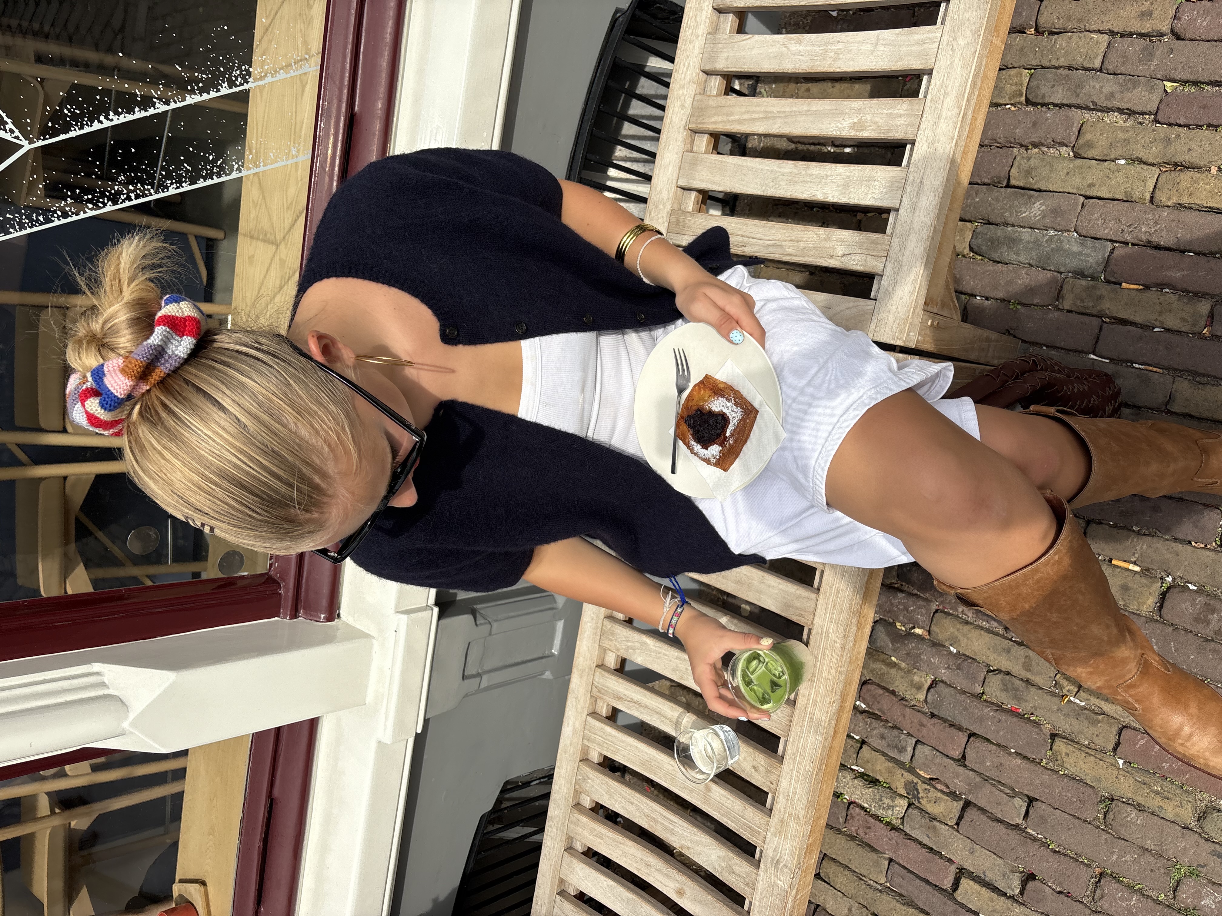 Bybjor Merino Wool Striped Scrunchie