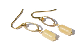 Topaz Stone Golden Earrings