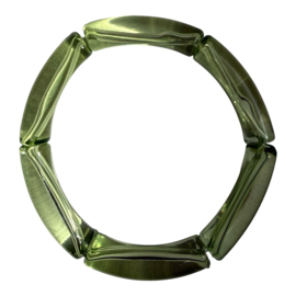 Bybjor "Small "Colorful Rainbow Bracelet Collection Transparent Moss-Green
