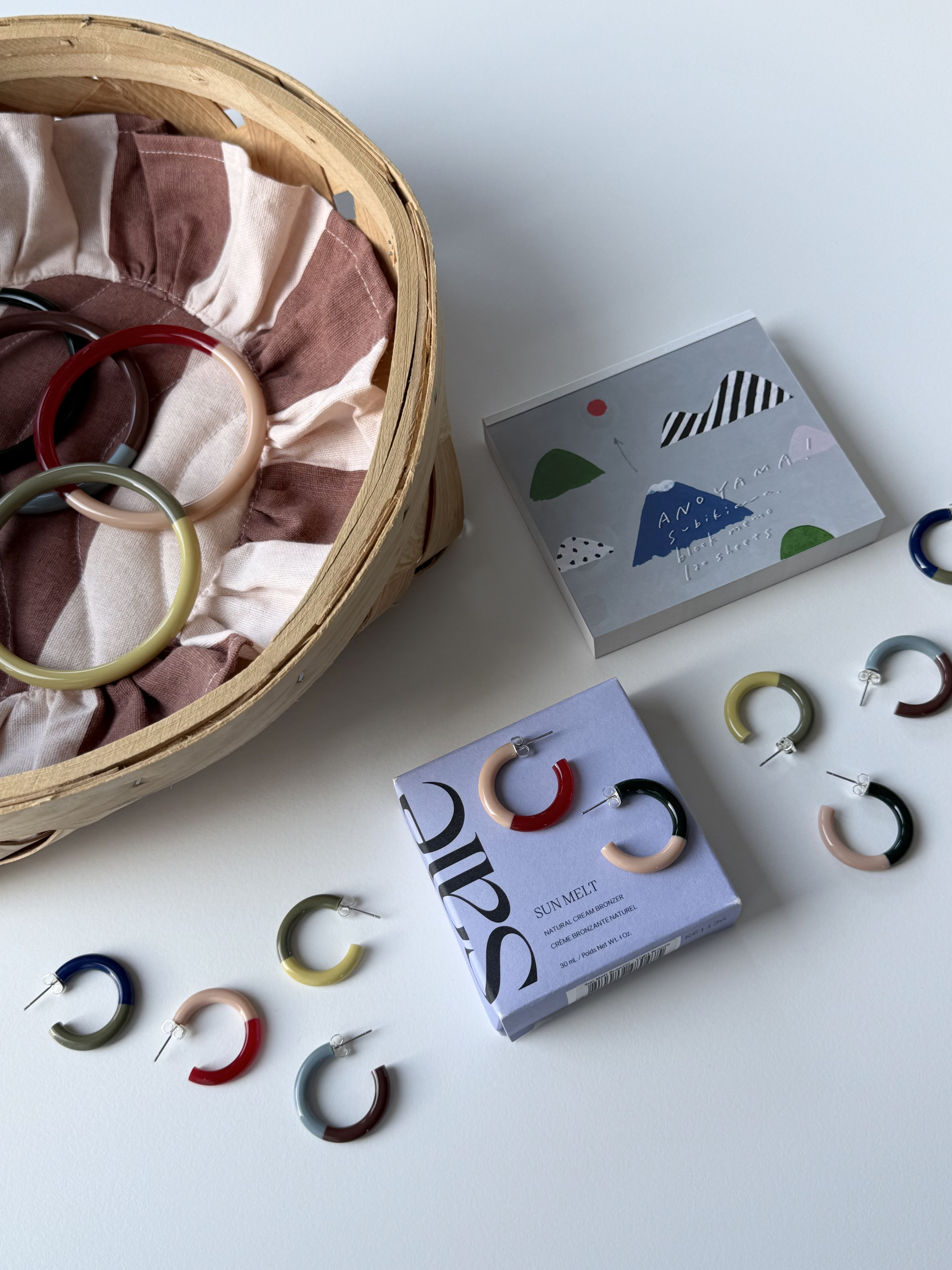 Bybjor Duo Color Hoop Earrings