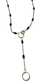 Bybjor Cobalt & Circle Silver Necklace