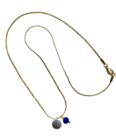 Bybjor Rondelle & Cobalt Golden Necklace