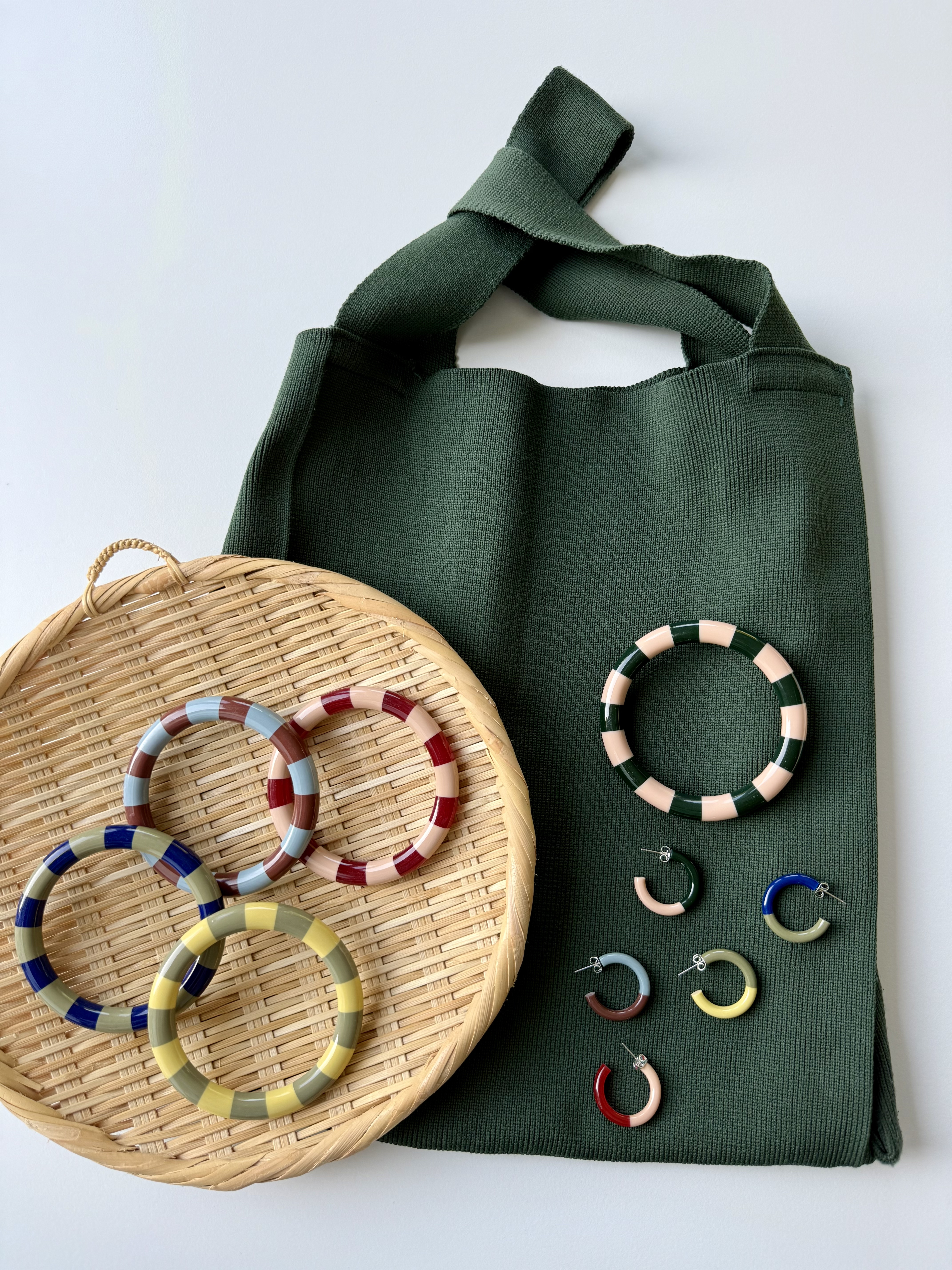 Bybjor Duo Color Hoop Earrings