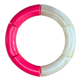 Bybjor Sunny Sorbet Rainbow Bracelet  Flamingo Ice