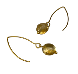 Citrine Lucky Golden Earrings