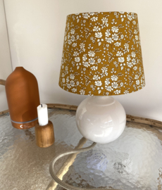 Liberty Ocher Flower & Ceramic White Lamp