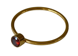 Colorful Crystal Golden Ring