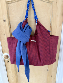Bybjor Merino Wool Large Scarf "Blue Jeans-Melange"
