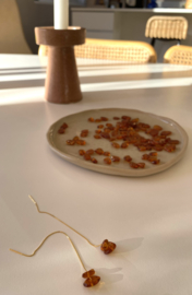 Bybjor Amber Golden Threader Earrings